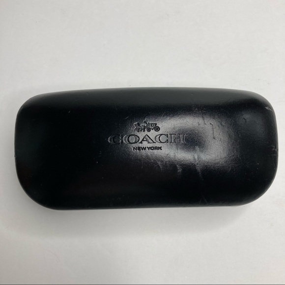 COACH Black Embossed Large Hard Shell Sunglasses Travel Case - Picture 4 of 16